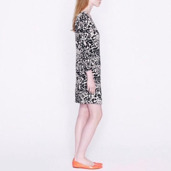 J. Crew • Snowcat Leopard Jules Dress 3/4 Sleeve - Picture 10 of 10